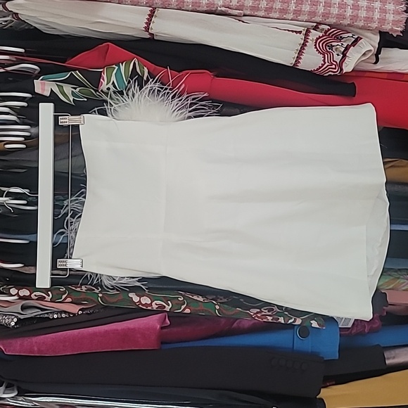 🆕️ Line & Dot Feather Mini Dress - Picture 5 of 5